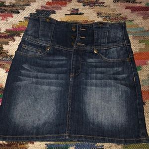 High waist Denim skirt